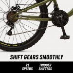 Mongoose Bash Suspension Mountain Bike, 21 Speeds, 26 In. Wheels, Green