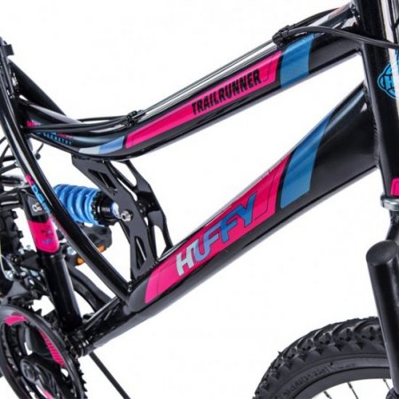 Huffy 26" Trail Runner Womens Mountain Bike, Black and Pink