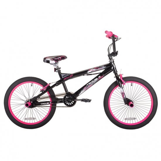 Kent 20 In. Trouble BMX Bike, Black and Pink