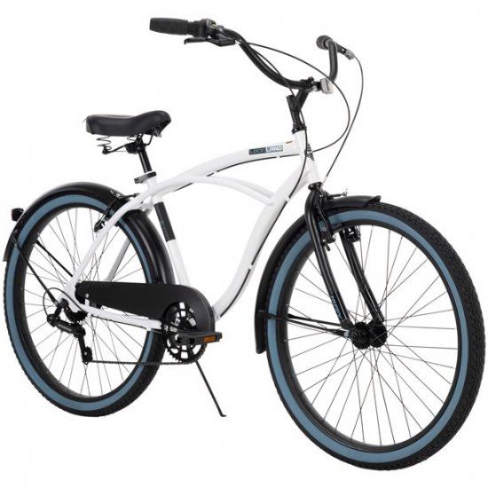 Huffy 26 In. Men\'s Lockland, 7 Speed Cruiser Bicycle, White