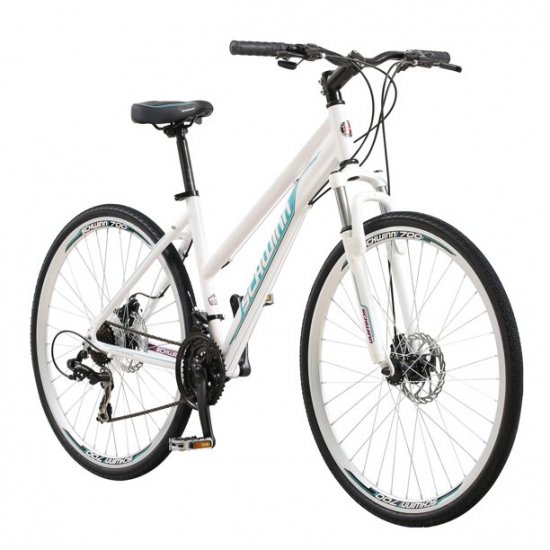 Schwinn DSB Hybrid Bicycle, 700c Wheels, 21 Speeds, Women\'s Frame, White