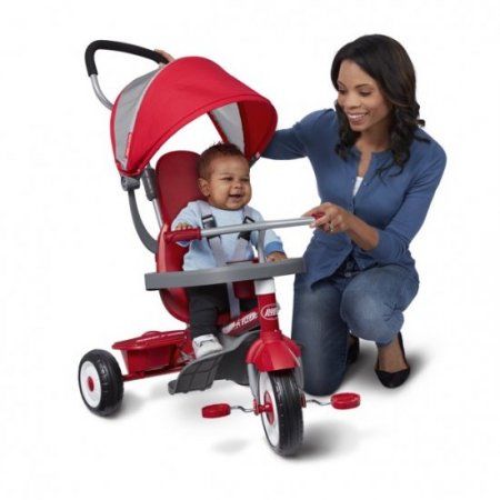 Radio Flyer, 4-in-1 Stroll 'n Trike, Grows with Child, Red