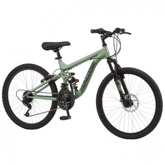 Mongoose 24\" Major Mountain Bike, Green