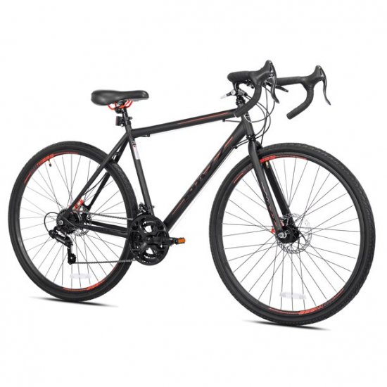 Kent Bicycle 700C Nazz Men\'s Gravel Road Bike, Black