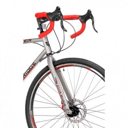 Kent Bicycles 700c Eagle Ridge Adventure Gravel Men's Large Bike, Silver, Red