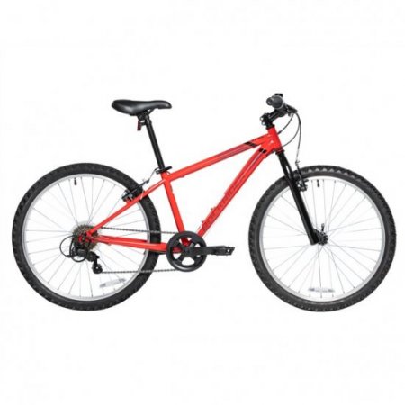 Decathlon Rockrider ST100, Kids Mountain Bike, 24", 4'5" to 4'11", Unisex, Red