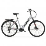 Hyper Bicycles Electric Bicycle, 700c Men's Matte Gray Mid-Drive, 36 Volt Battery, 20+ Mile Range