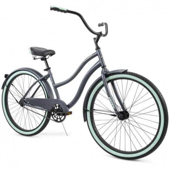 Huffy 26 Inch Cranbrook Women\'s Comfort Cruiser Bike, Gray