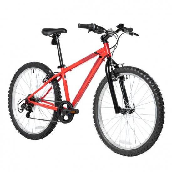 Decathlon Rockrider ST100, Kids Mountain Bike, 24\", 4\'5\" to 4\'11\", Unisex, Red
