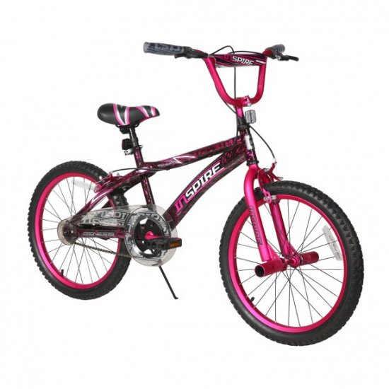 Genesis 20 In. Inspire Girl\'s Bicycle with Front and Rear Hand Breaks, Pink and Black