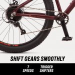 Mongoose Ardor Mountain Bicycle 7 Speeds, 27.5 In. Wheels, Maroon