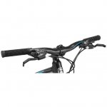 Mongoose Durham Mountain Bike, 21 Speeds, 24 In. Wheels, Black and Blue