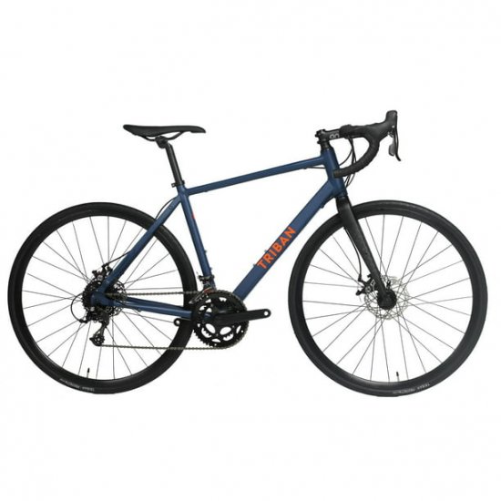 Decathlon Triban RC120, Aluminum Road Bike, Disc Brakes, 700c, Medium, Blue