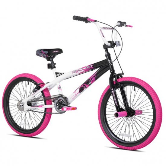 Kent Bicycle 20 In. Tempest Girl\'s Bike, Pink, Black and White