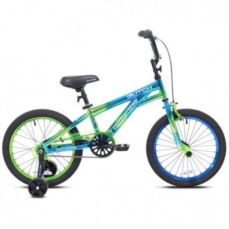 Genesis 18" Glitch Boy's BMX Bike, Blue/Green