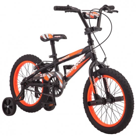 Mongoose Mutant Kids BMX-Style Bike, 16-inch wheels, ages 3 - 5, Black & Orange