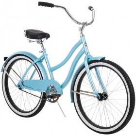 Huffy 24”Cranbrook Girls Beach Cruiser Bike for Women, Sky Blue
