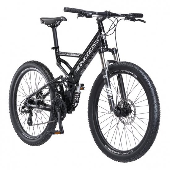 Mongoose Blackcomb Mountain Bike, 26-inch wheels, 24 speeds, Black, Men\'s