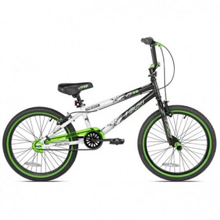 Kent 20 In. Ambush Boys BMX Bike, Green, Black and White with Green Rim