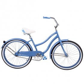 Huffy 24" Cranbrook Girls' Cruiser Bike with Perfect Fit Frame, Periwinkle