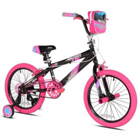 Kent 18 In. Sparkles Girl's Bike, Black and Pink