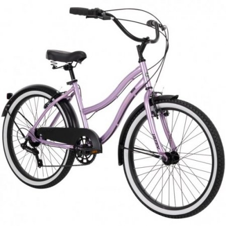 Huffy 24 Inch Girls Lockland 7-Speed Cruiser Bike, Purple