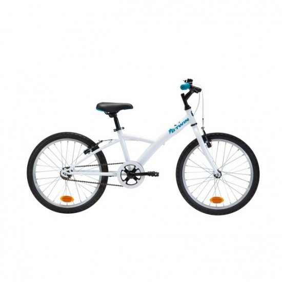 Decathlon Btwin Hybrid Bicycle 100, 20 In., White, Kids 3 Ft. 11 In. to 4 Ft. 5 In.