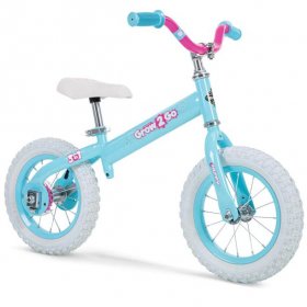 Huffy Grow 2 Go Kids Bike, Balance to Pedal, Blue and Pink 22311